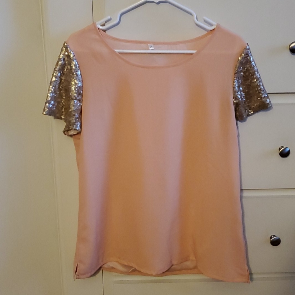Sequin short sleeve‎